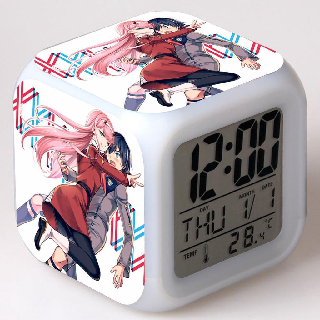 Premium Quality Darling In The Franxx Multi-function 7color Led Alarm Watch Clock For Every Room
