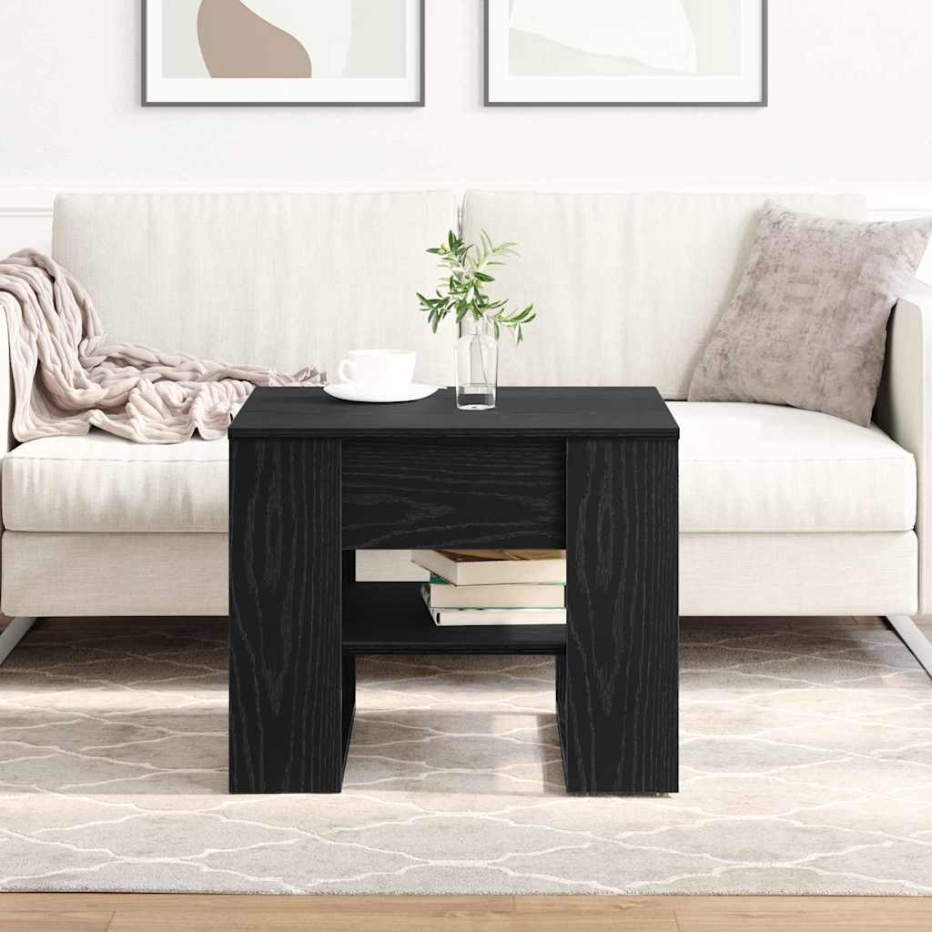 Coffee Table Black Oak Look 55.5 X 55 X 45 Cm Engineered Wood