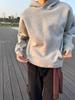 Men's Light Gray Heavyweight Hoodie - Casual Loose Fit, Trendy American Style, Autumn/Winter.
