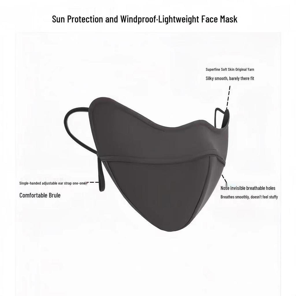 Nylon 5D Warm Mask for Women - Windproof & Cold-Resistant Face Shield for Autumn/Winter, Enhances Appearance & Protects Eye Corners.