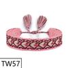 Customizable Handmade Bohemian Tassel Bracelet with Embroidered Logo - European & American Ethnic Friendship Style