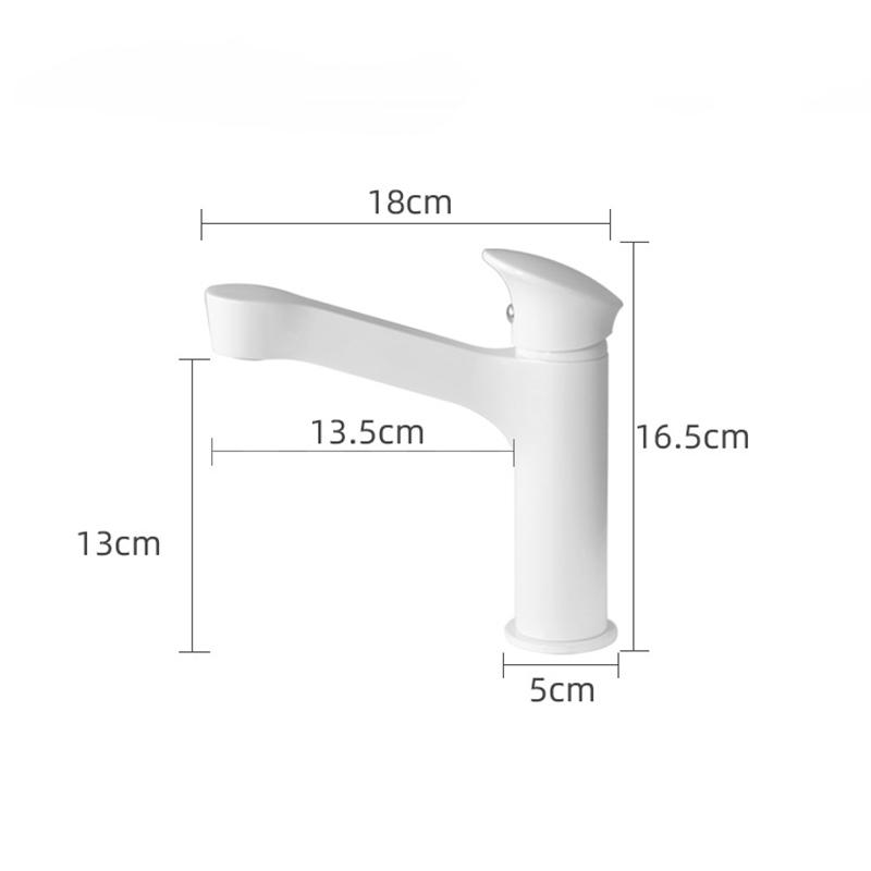 White Bathroom Basin Faucet Brass Black/Chrome Deck Mounted Single Handle Spray Cold And Hot Water Sink Tap Crane Creative