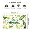 Cocktail & Lime Happy Birthday Tapestry, Summer Party Background