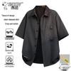 SNOOPY Camisa Casual de Manga Corta para Hombre