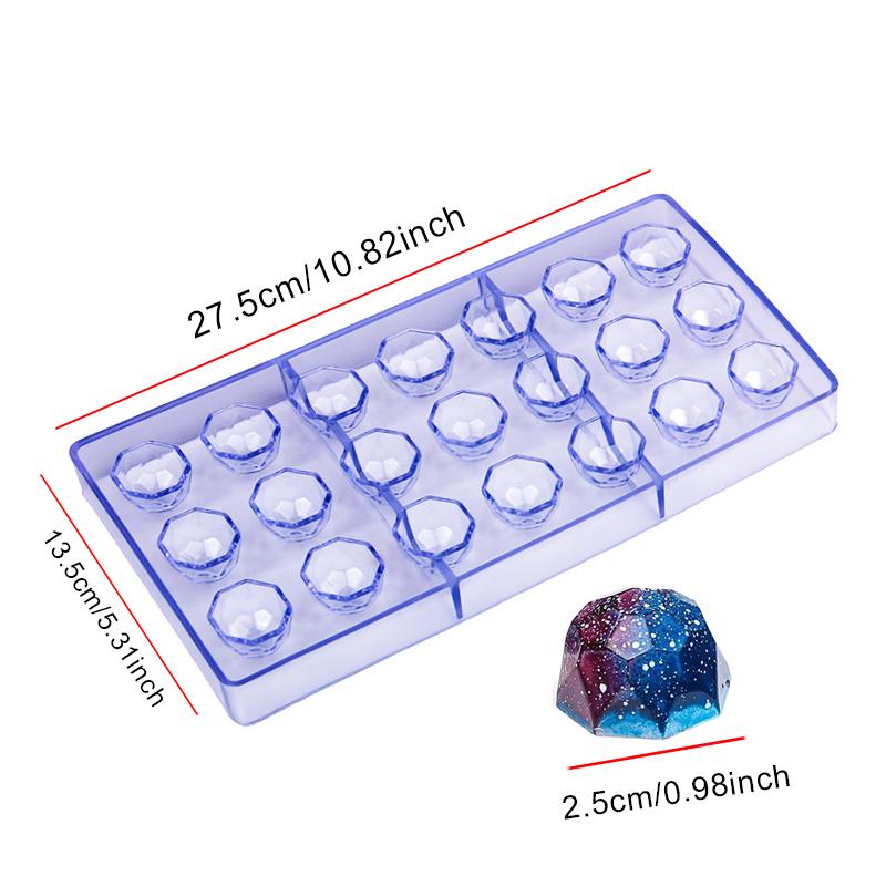 1PC Various Shape Chocolate DIY Mold Lips Pyramid Diagonal Cube Lemon Diamond Rose Football Handbag Heart Candy Tool Gadgets ZYF