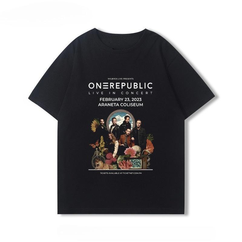 T-shirt décontracté à manches courtes OneRepublic Convient aux hommes et aux femmes Fabriqué en coton pur pour l'été