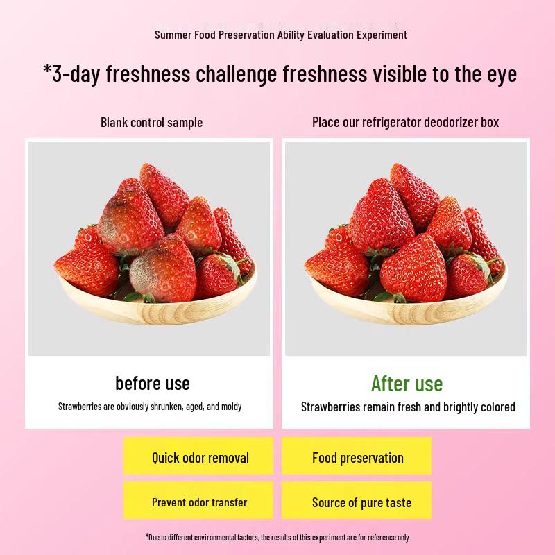 Activated Carbon Refrigerator Deodorizing Box - Odor Eliminator & Freshener