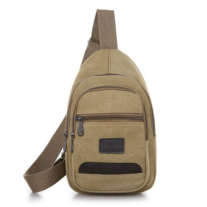 

Bag 2020 New Men s Chest Bag Canvas Bag Crossbody Bag Men s Bag Shoulder Bag Small Chest Bag Casual Waist Bag Khaki