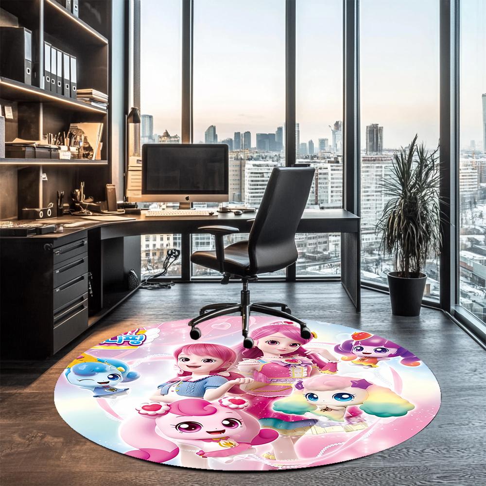 Twinkle Catch Teenieping Printed Round Rug Carpet Chair Rug Area Rug Entryway Doormats,for Office Chair Living Room Bedroom Kitchen Room.
