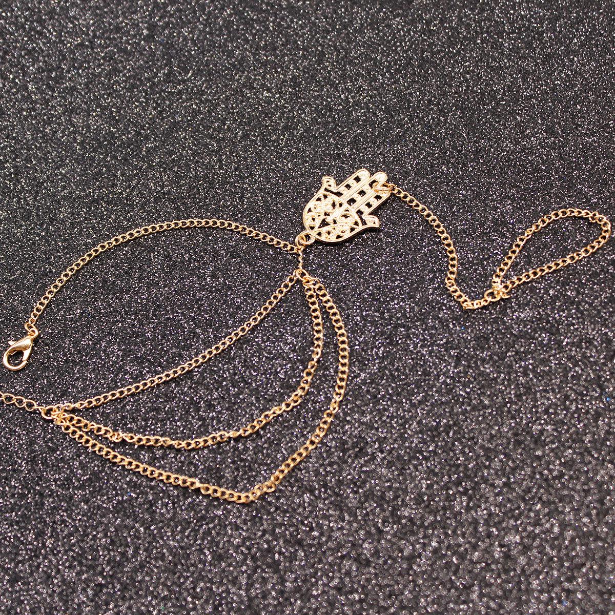 

Accessories, street fashion, personality, bergamot fringed chain, finger bracelet золотий