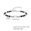 Crystal Wheel Beaded Bracelet for Men Boys,Stainless Steel Tube Natural Stone Wristband,Stylish Bohemian Jewelry Gift