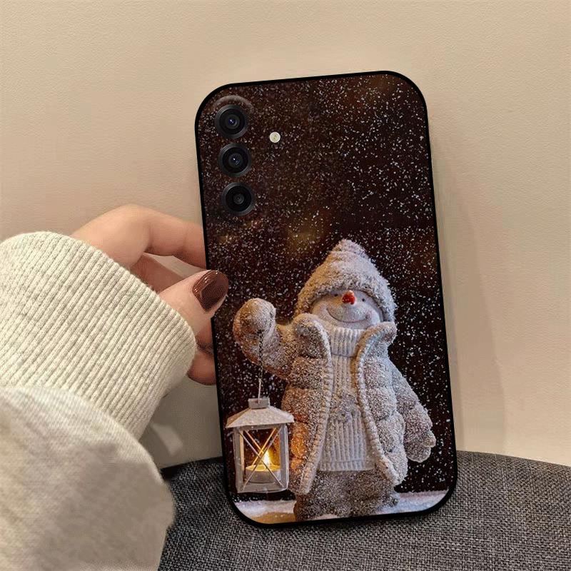 Christmas Painting Silicone Case For Samsung Galaxy S24 S22 S21 S23 S25 Ultra Plus Fe Shockproof Cover for Galaxy S25 Edge Coque