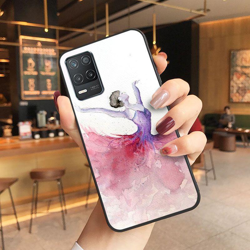 Aquarellmalerei Ballettmädchen Muschel Handyhülle Für oppo Realme 8Pro 6 6i 7pro 9i 9pro C11 C21Y C21 C25Y C25S C3 Q3S XT Hüllen