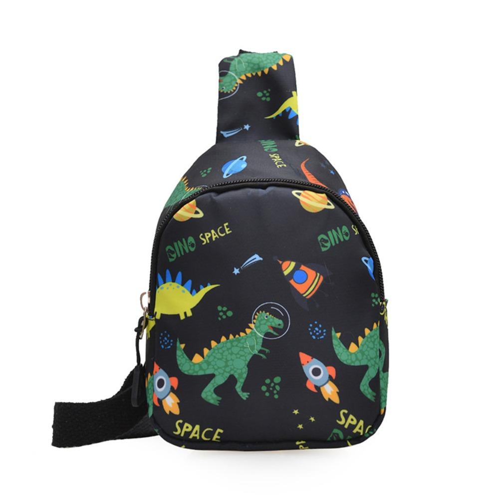 Cartoon Polyester Chest Bag Lightweight Versatile Dinosaur Bag Large Capacity Kids Shoulder Bag Children s