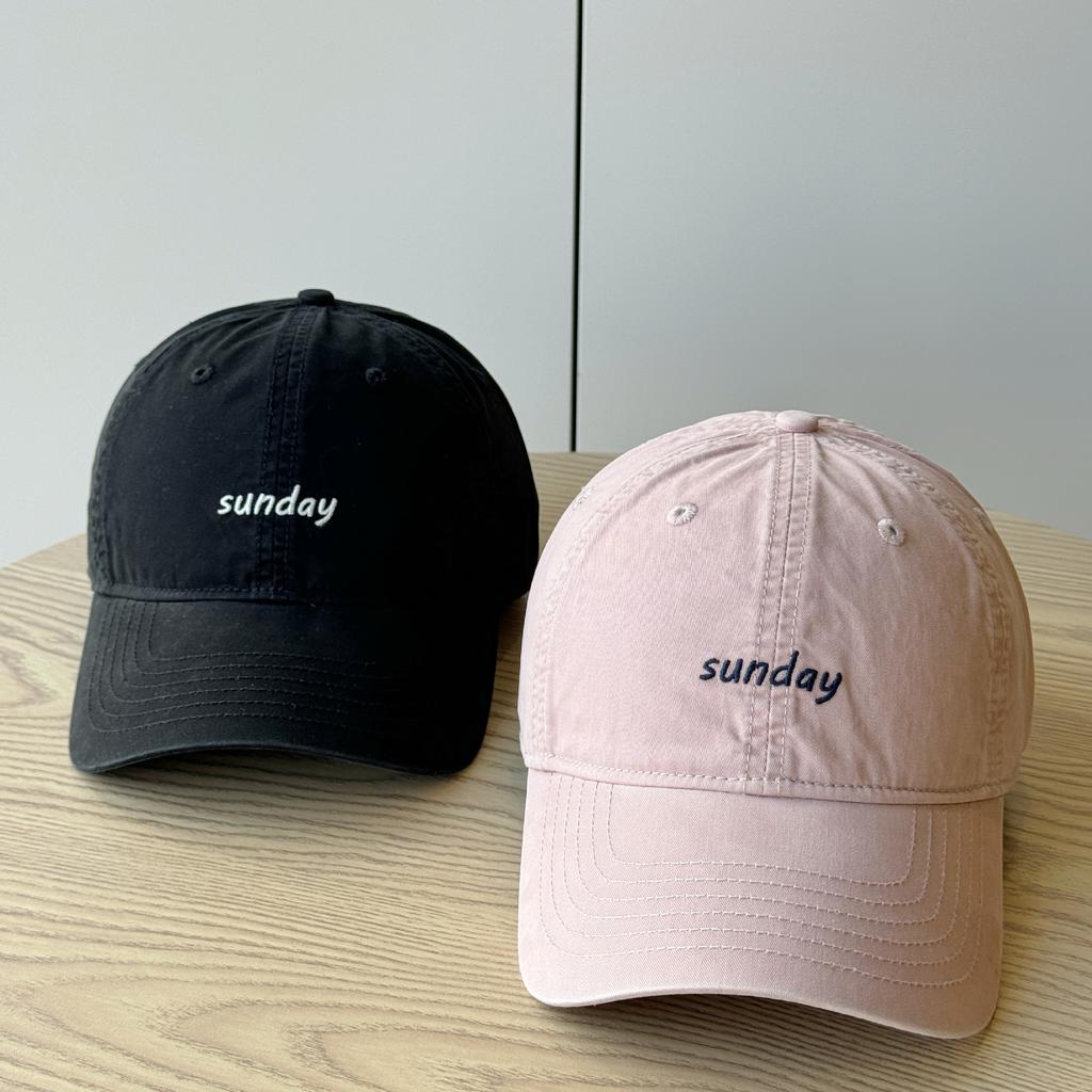 New Retro Washed Cotton Baseball Cap for Women Trendy Korean Version Simple Embroidered Letters Versatile Soft Top Duck Cap for Men