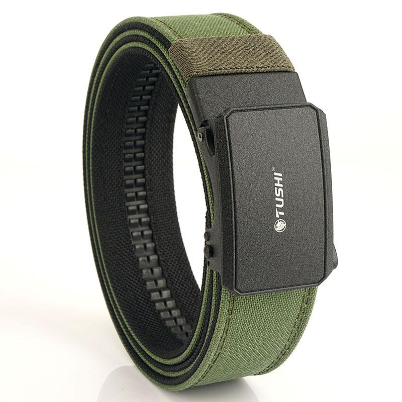 Boucle Automatique à Libération Rapide en Métal Ceinture Tactique Super Dure pour Hommes Ceintures d'Entraînement Extérieur Ceinture de Taille Haute Qualité 120cm
