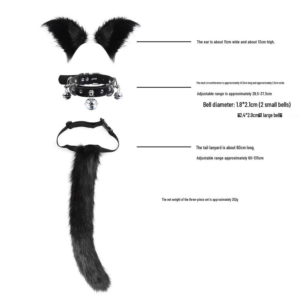 Soft PU Leather Handcuffs and Collar Set with Leash