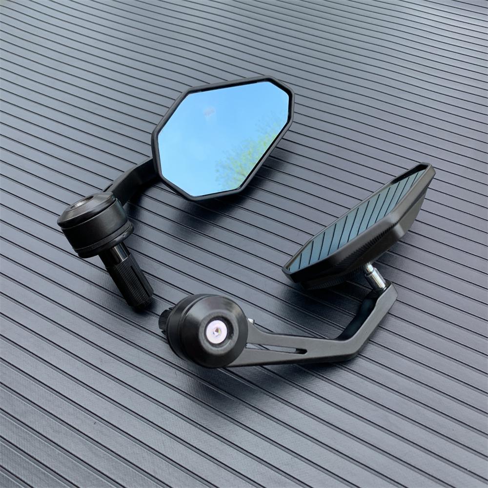 1 Pair Aluminum 7/8" 22mm Motorcycle Rearview Mirrors Universal Scooter Bar End Handlebar Mirror Rear View Mirror Accessories