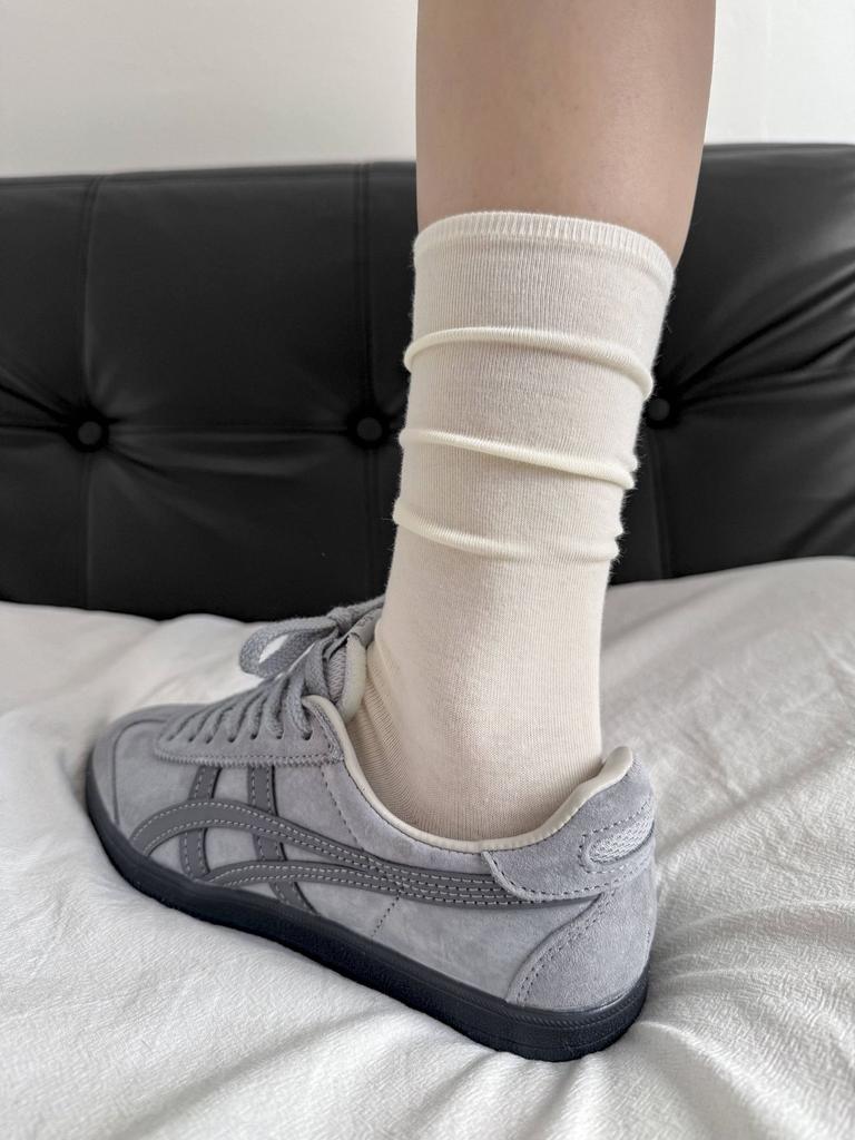 All-In-One Machine Socks Women'S Boneless Long Tube Stacked Socks Comfortable Cotton Socks White Socks Season Versatile Trend