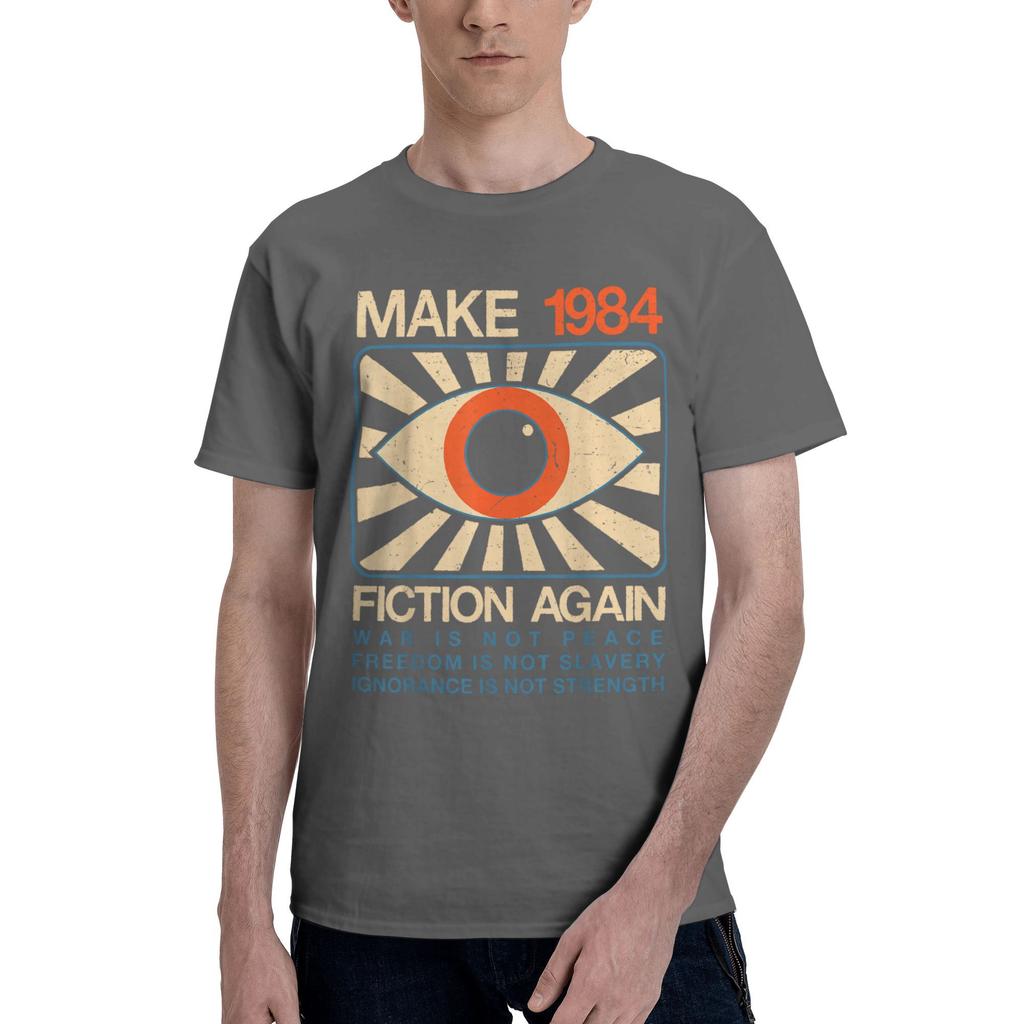 Rendi di Nuovo la Fantascienza del 1984 T-shirt Unisex Distopica 1984 George Orwell Maglietta Manica Corta Girocollo T-shirt Abbigliamento in Cotone
