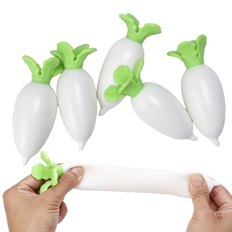 Simulation Vegetable Stress Relief Toy Slow Rebound Chinese Cabbage Carrot White Radish Fidget Squeeze Toy