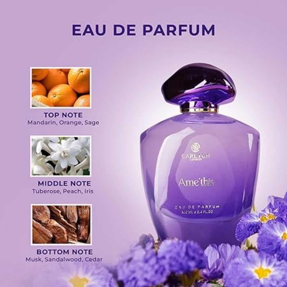 Damen Eau De Parfum AME'THIS - 100ml | Sandelholz, Zeder, Orange, Salbei Duft I Luxusparfüm für Frauen