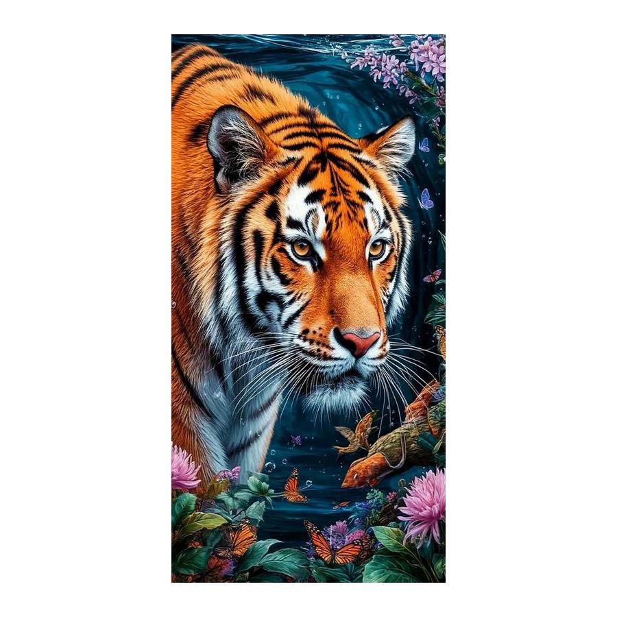 Tijger Grote Maat Diamant Schilderen Nieuwe Collectie Wilde Dieren Diy Volledig Vierkant Rond Boor Strass Borduurwerk Mozaïek Kruissteek Kits Muur Decor