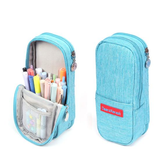 

Yousheng Pencil Case with Double Zipper Large Capacity Foldable Oxford Cloth Pencil Pouch Multiple Compartments Pencil Bag School Office Art Supplies