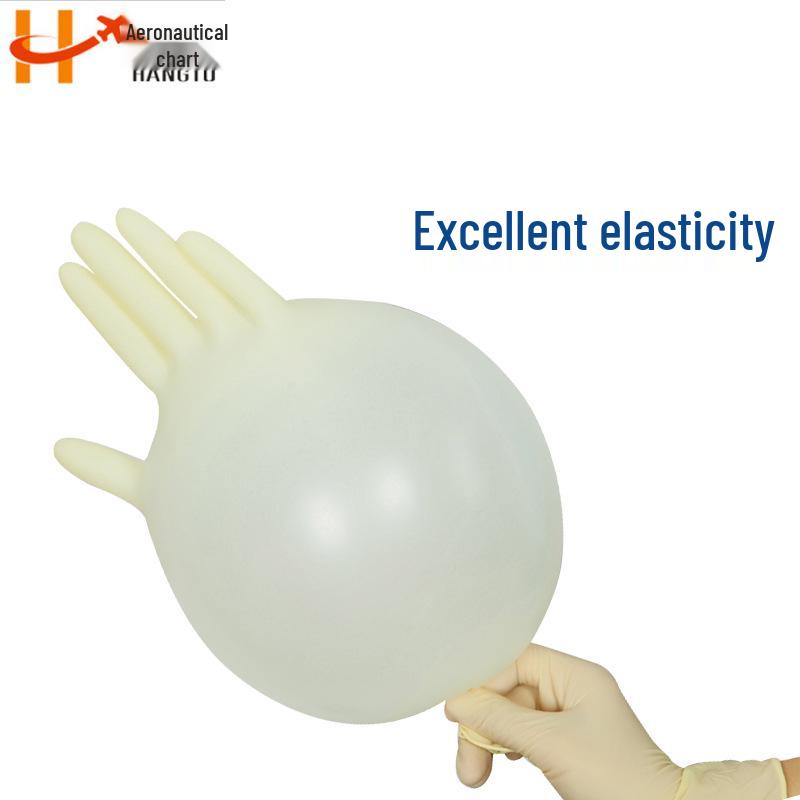 Puderfreie Latex-Handschuhe, 100er-Pack, Wasserdicht für Haushalt, Gastronomie, Microblading, Friseursalon, Kosmetikstudio.