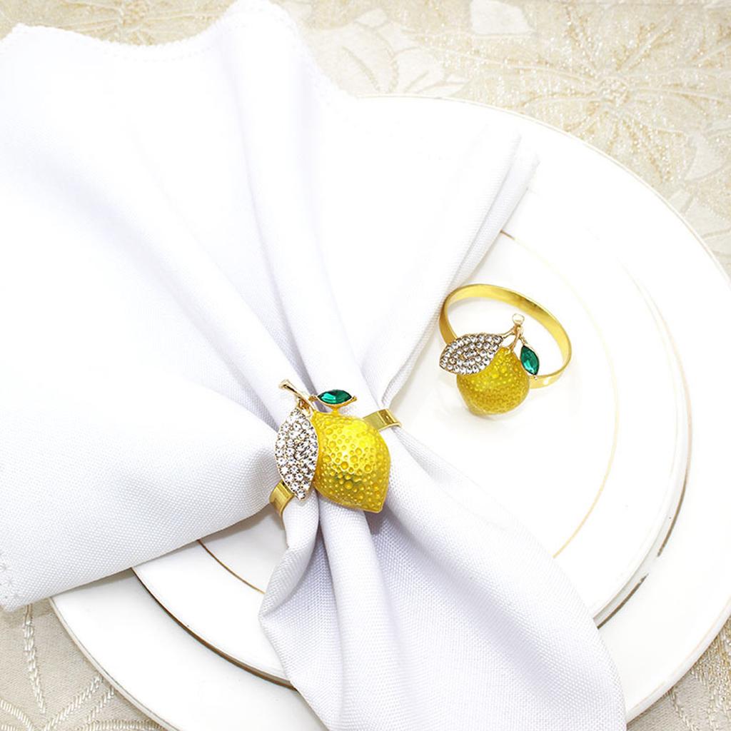 Strawberry and Lemon Napkin Rings Alloy Napkin Rings Napkins Rings