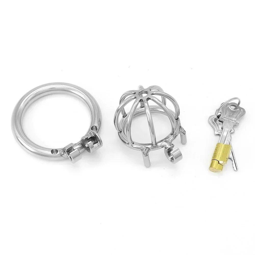 Sex Product Scrotum Binding Chastity Device Cock Cage Glans Lock Ring Penis Prison Delay Ejaculation BDSM Sex Toys For Men