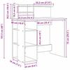Desk with Shelf Rustic Wood Look 90 x 48 x 101.5 cm Particleboard