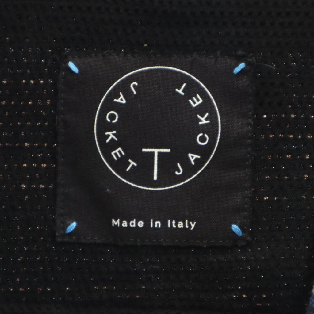 T-JACKET Check Pattern Long Sleeve Tailored Jacket S Navy Ancon Men's Used