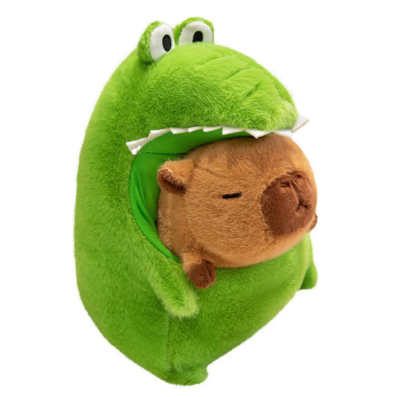 Capybara In Crocodile Suit Plush Doll Soft Stuffed Toy With Pp Filling Cotton