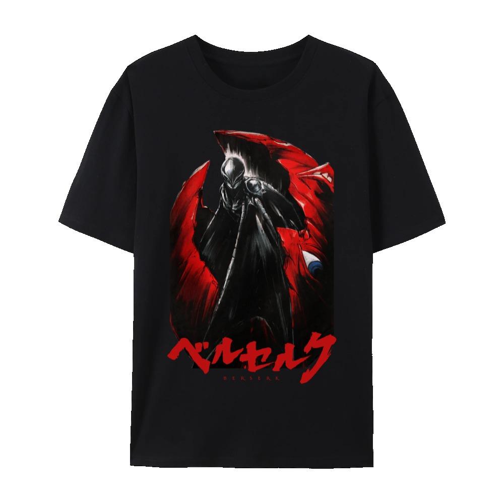 Tricou Grafic din Bumbac Berserk Gess & Griffith, Anime Japonez Unisex Mânecă Scurtă Gât Rotund