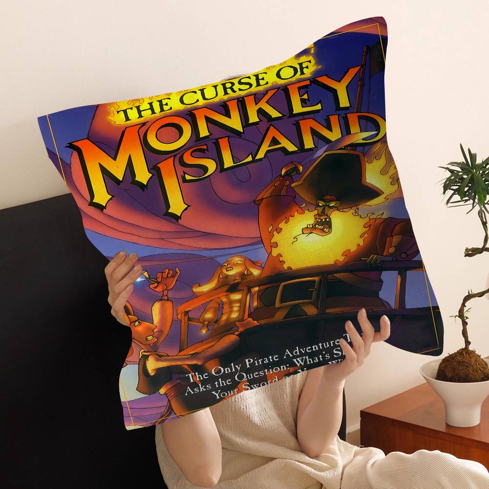 Classic Game The Secret Of Monkey Island Pillow Gift Home Office Decoration Pillow Bedroom Sofa Car Cushion Coverpillow Case