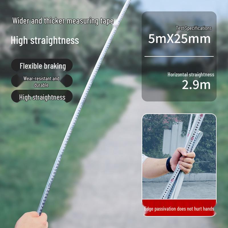 Waterproof Steel Tape Measure - Thickened 5m, 3m Box, 10m Circle, Household Use