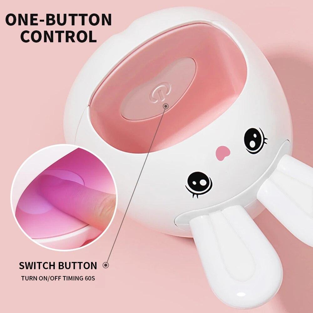 Mini Nail Dryer UV LED Lamp Dinosaur Cat Rabbit Designs Nail Light for Fast Dry Curing Nail Gel Polish Machine For Manicure