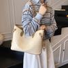 Large Capacity Tote Bag Women's New Fashion Solid Color Casual Shoulder Armpit Bag