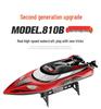 Hongxunjie HJ810B High-Speed Remote Control Speedboat with Anti-Flip, 35KM/h Speed, LED Lights, Large Size, and Long Battery Life.