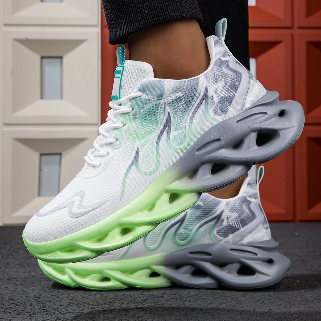 Unisex Running Shoes Men Women Lightweight Mesh Breathable Comfortable Flat Soft Tennis Shoes Summer Lace-up Sneakers Man