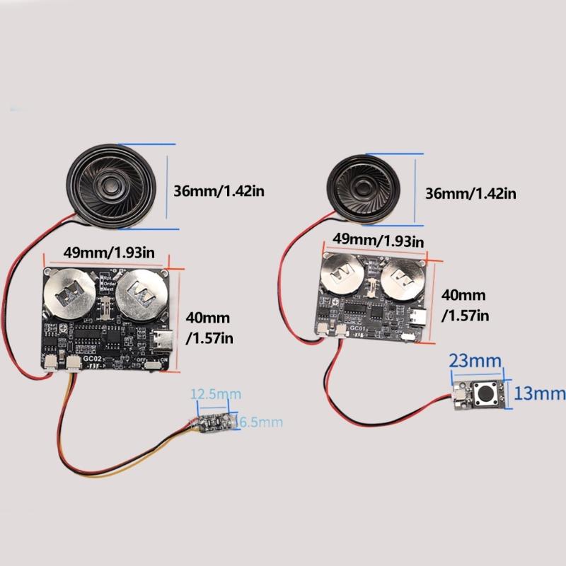 8MB Speicher Magnetischer Schalter Sprachaufnahmemodul Herunterladbares Soundmodul Einstellbar Für Kreative Projekte