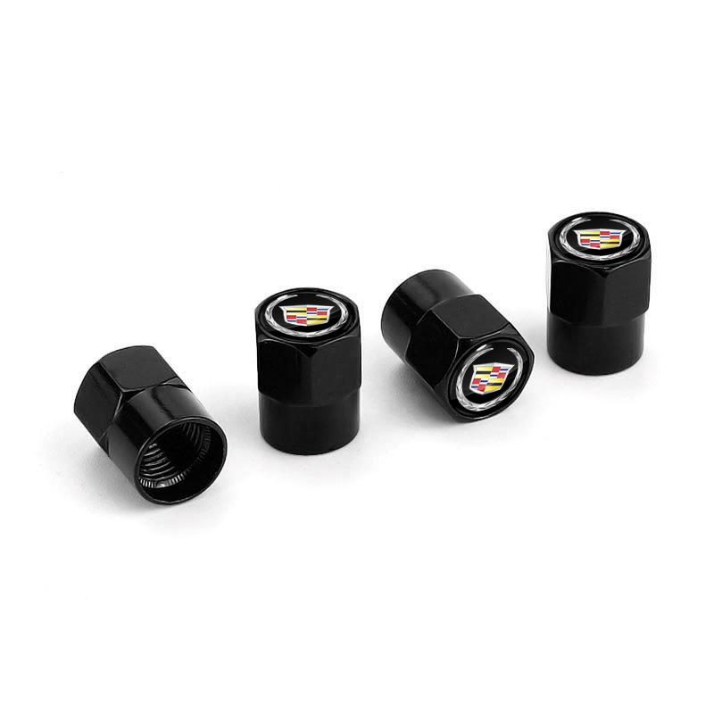 4Pcs Metal Car Wheel Tire Valve Core Cap Car Styling For Cadillac Escalade Tiburon Deville Seville XT5 XTS CTS BLS SLS DTS SRX Metal