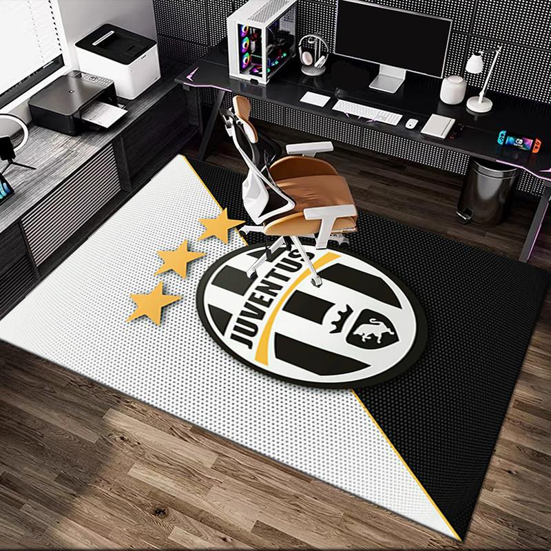 [1pc Juventus Football Club Office Chair Carpet] Digital Printed Area Rug for Home & Game Room Use, Soft Indoor Sofa Chair Mat