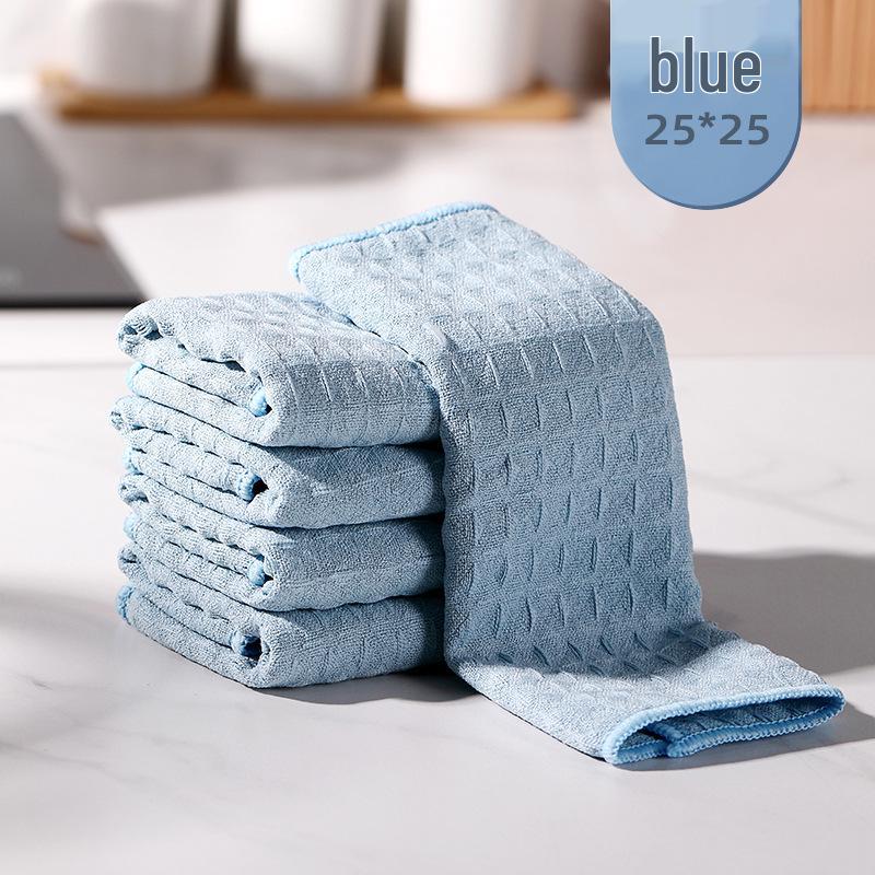 Thickened Absorbent Lint-Free Waffle Dishcloth for Kitchen Cleaning