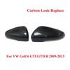 2x Carbon Look Side Wing Mirror Cover For VW For Volkswagen Golf 6 MK6 GTI GTD 2009-2013 Side Rear View Mirror Cap Cover bbd