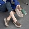 Fashion GKTINOO Fashion Women Hollow Sneakers 2025 Summer Thick Bottom Mixed Colors Genuine Cow Leather Platform Vulcanized Shoes