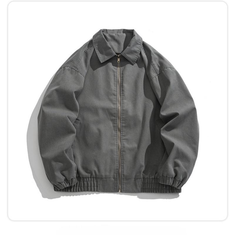 

Джинсовая куртка мужская ретро-тренд осень новая однотонная универсальная куртка с лацканами осенне-зимний тренд XXL