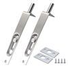 2 Pack 4 Inch Door Flush Bolt Stainless Steel Security Door Concealed