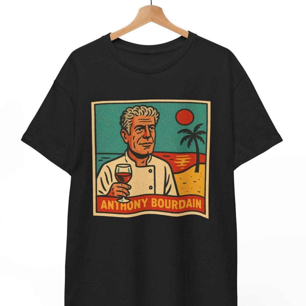 Anthony Bourdain Retro Comic T-Shirt: Unisex Foodie Travel Tee